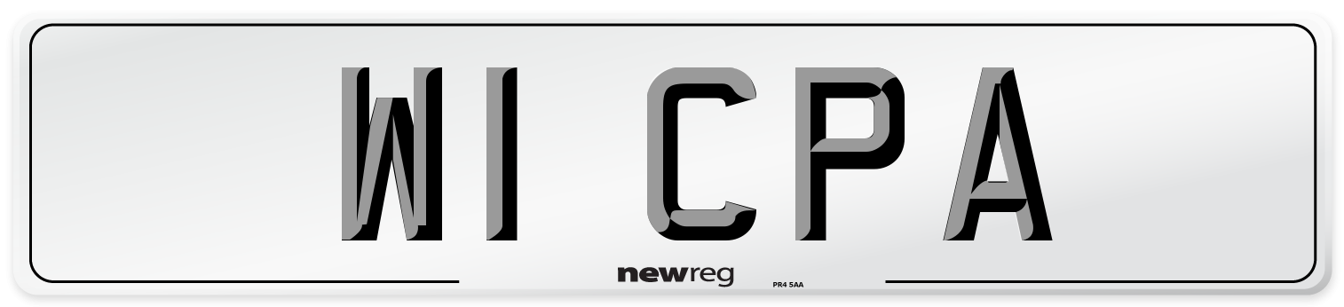 W1 CPA Number Plate from New Reg